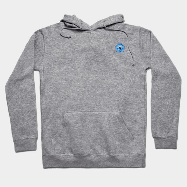 A Bea Kay Thing Called Beloved- Blue Medallion Polo Hoodie by BeaKay